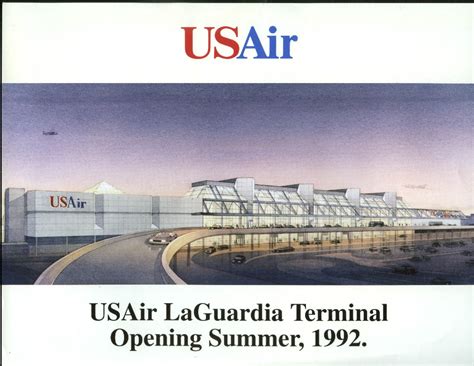 Us Air Laguardia Terminal Opening Summer 1992 Airline Flyer Sheet