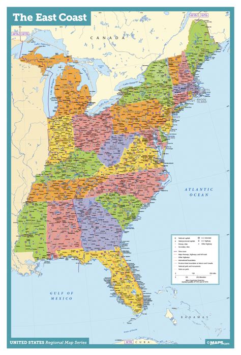 Printable United States Map With Rivers New United States Map East