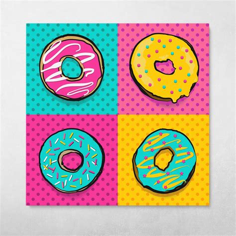 Pop Art Donuts Andy Warhol Wall Art