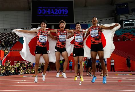 QATAR - DOHA - ATHLETICS - IAAF WORLD CHAMPIONSHIPS - MEN'S 4X100M ...