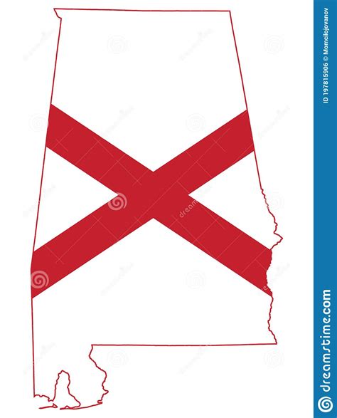 Flag Map Of Alabama Stock Vector Illustration Of Biden 197815906