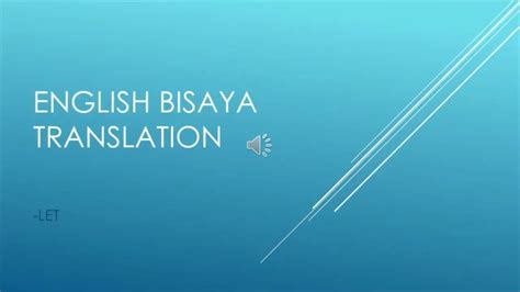 English Bisaya Translation Creating A Simple Sentence Youtube