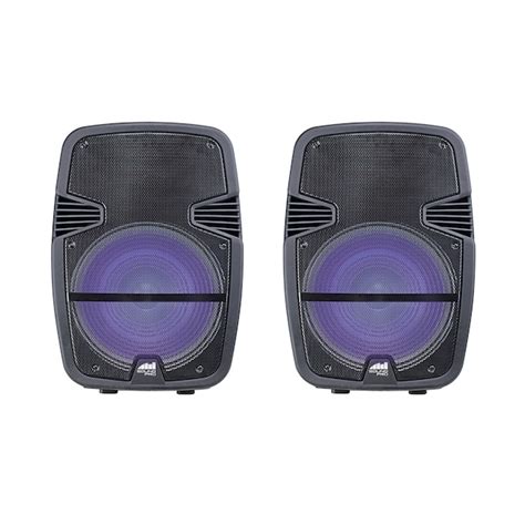 Naxa Dual 15 Bluetooth True Wireless Sync Party Speakers With Disco