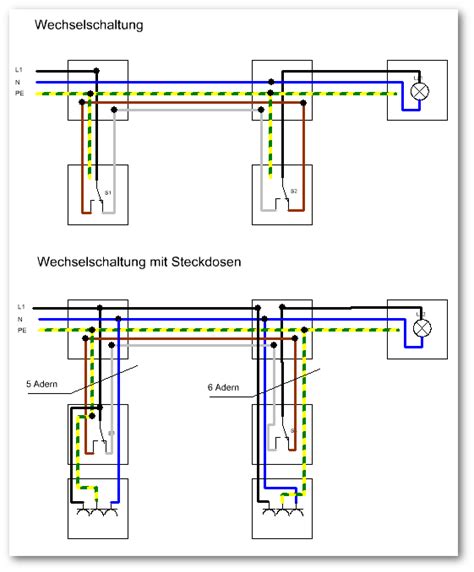 Wechselschaltung Mit 2 Lampen Plan Wiring Diagram