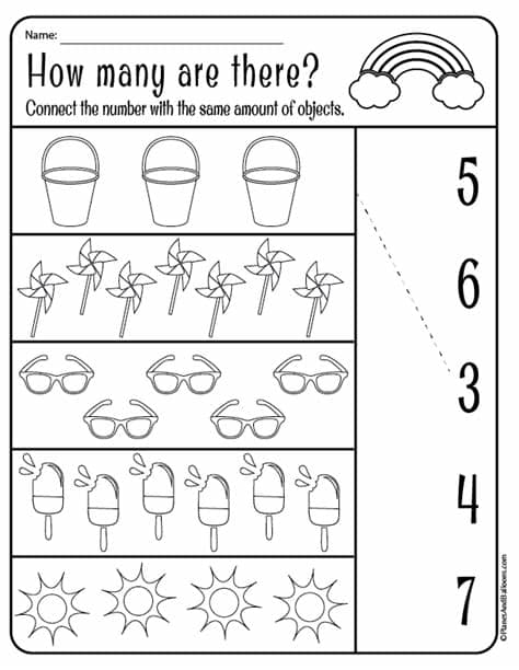 Summer worksheets for preschool and kindergarten ...