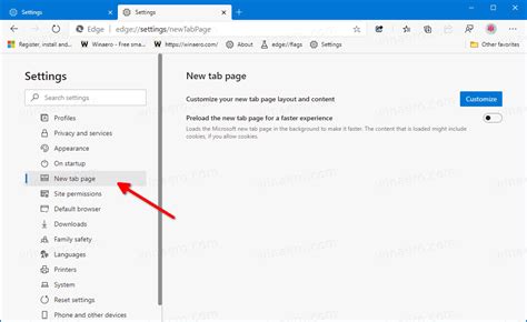Disable Preload New Tab Page In Microsoft Edge Chromium