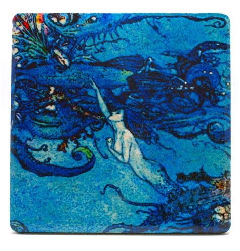 Little Mermaid Par Edmund Dulac Art Nouveau Blue Ocean 6 Etsy