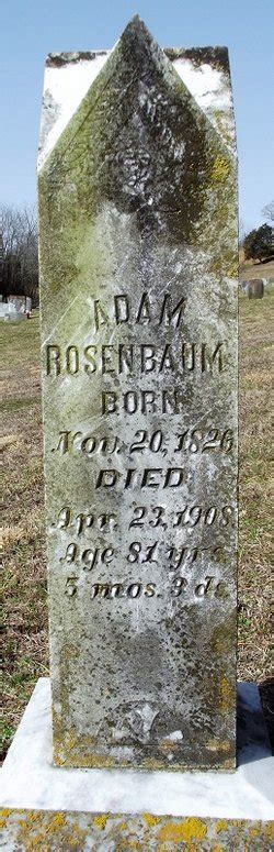 Adam Rosenbaum 1826 1908 Mémorial Find A Grave