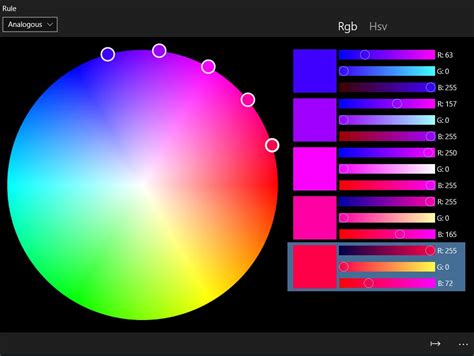 Uwp Share A Color Palette Application Based On The Hsv Color Wheel