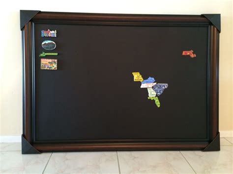 Magnet Board My Fridge Is Free We Made A Framed Magnetic Board For