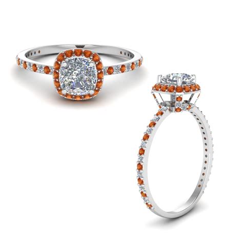 Shop For Stunning Orange Sapphire Engagement Ring Fascinating Diamonds