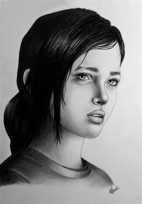 Ellies Portrait The Last Of Us The Last Of Us Portrait Drawings