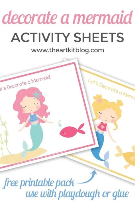 Free Printable Pack Mermaid Activity Sheets For Kids