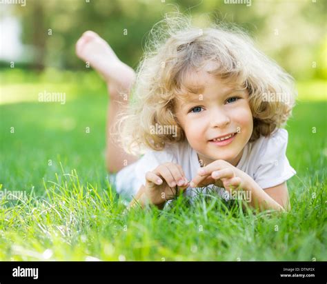 Happy Child Playing Stock Photo Alamy