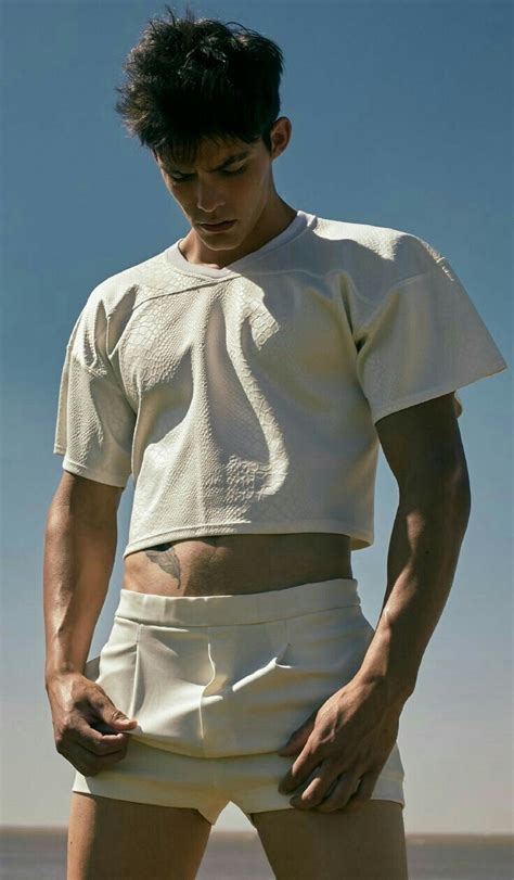 Pin By David Andres On Male Crop Top Short Men Fashion Crop Top Men