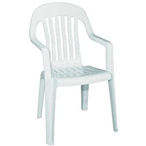Plastic resin chairs are stackable for convenience, easy storage from grosfillex and are packaged with a minimum quantity to save. Amazon.com : Adams Stacking Chair High Back 36" H X 22" W X 22-1/2" L : Patio Dining Chairs ...