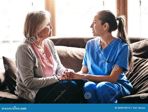 They Have A Special Connection A Nurse Holding A Senior Womans Hands