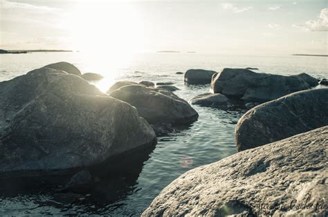 Rocks At The Shore In The North Of Sweden Höga Kusten Sw