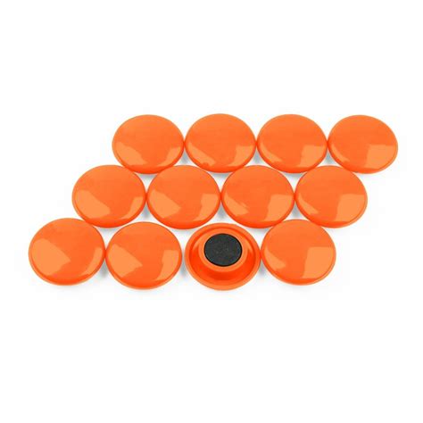 Medium Orange Notice Boardplanning Magnets 30mm Dia X 8mm High 20