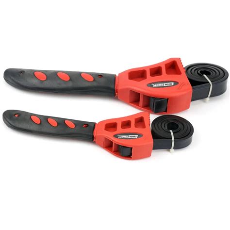 2 Piece 16 Inch Rubber Strap Wrench Set Straps Are Made Of Strong