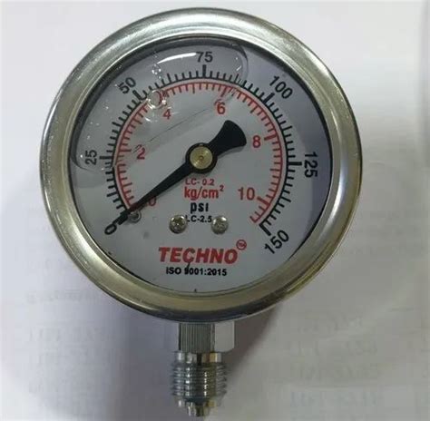 25 Inch 63 Mm Glycerin Pressure Gauge 0 To 300 Bar0 To 4000 Psi