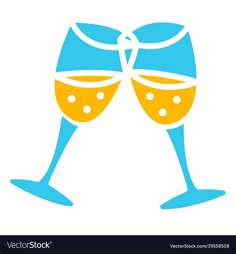 Champagne Glasses Icon Royalty Free Vector Image