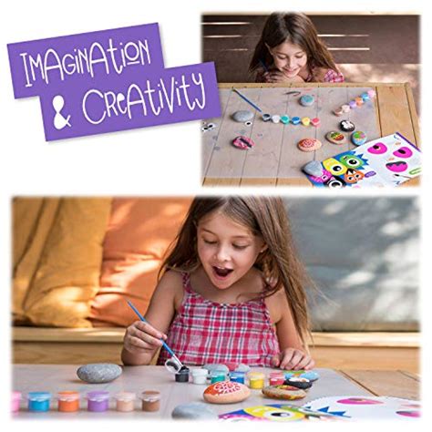 Kipipol Rock Painting Kit For Kids Diy Arts And Crafts Set For Girls