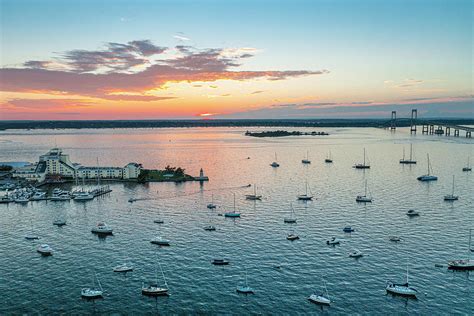 Sunset Over Newport Ri Photograph By Todor Tsvetkov Fine Art America