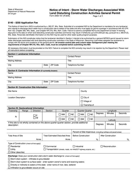 Wdnr Form 3400 161 Fill Out And Sign Online Dochub