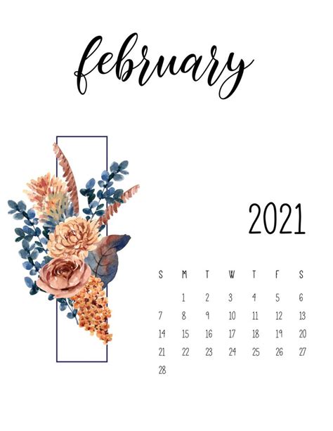 Floral 2021 Calendar Free World Of Printables Calendar Printables