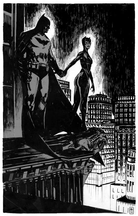 [artwork] batman and catwoman by joshua hixson dccomics