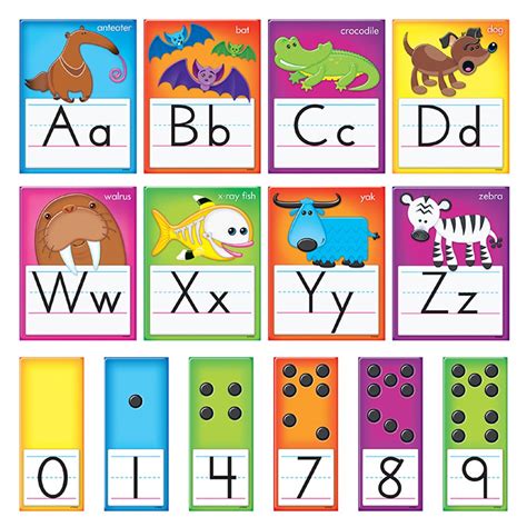 The alphabet with its printable alphabet letters is a great resource for preschool activities or for teaching english as a second language. Awesome Animals Alphabet Cards Standard Manuscript B.B. Set - T-8265 | Trend Enterprises Inc ...