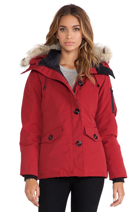 Canada Goose Montebello Parka With Coyote Fur Trim In Red Lyst
