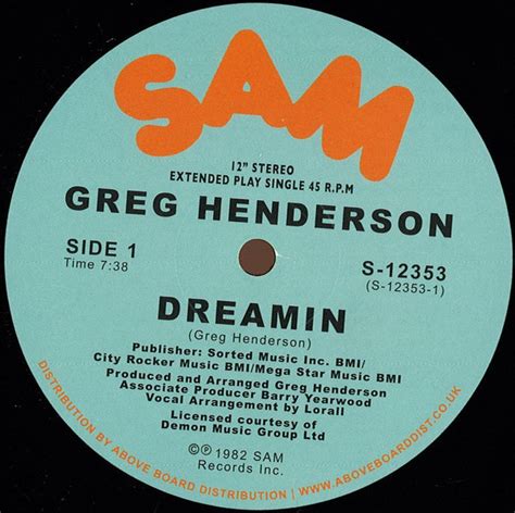 Greg Henderson Dreamin 2016 Vinyl Discogs