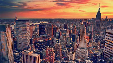 Online Crop Hd Wallpaper Cityscape Sunset New York City