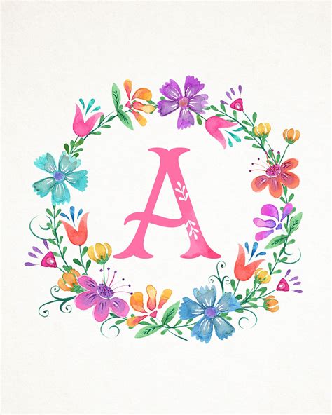Printable Alphabet Letters With Flowers