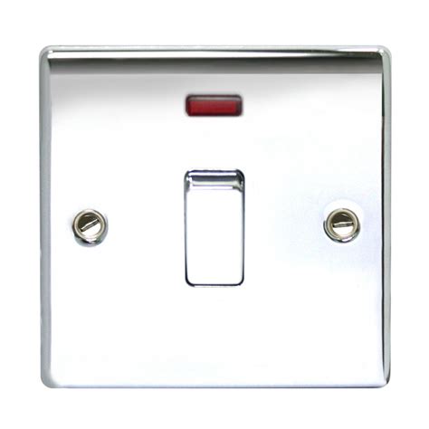 Wholesale 20a Double Pole Switch With Neon Polished Chrome Ck