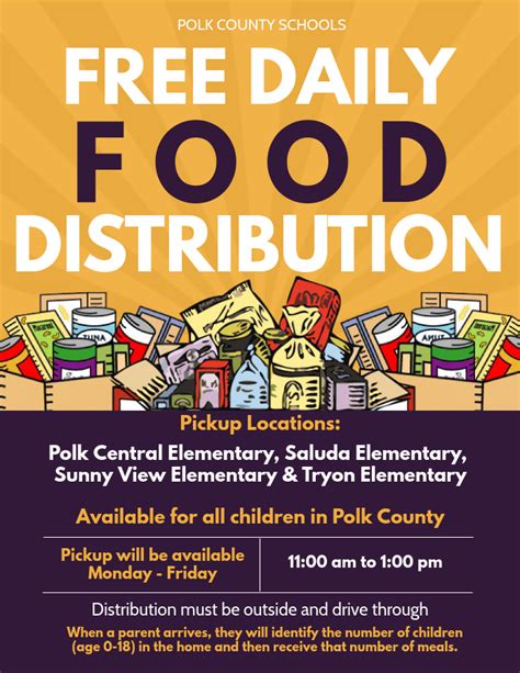 Over 1,000 individuals and hundreds of families were served with the help of our dedicated volunteers. Polk County Schools to offer free daily food distribution ...