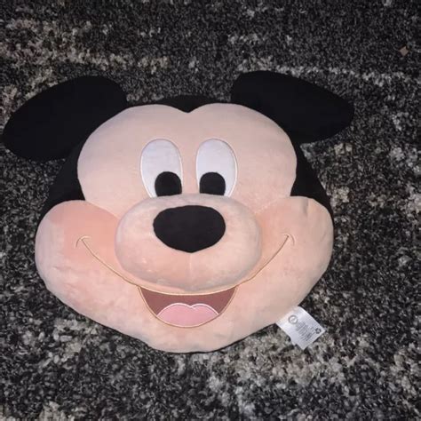 Disney Store Authentic Mickey Mouse Head Plush Pillow Face Large