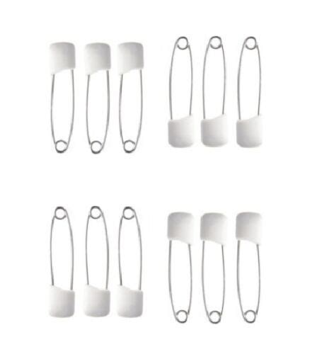 12 Pack Large Nappy Pins Terry Nappies Safety Pin Baby Diaper Change
