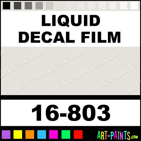 Liquid Decal Film Modelflex Railroad Airbrush Spray Paints 16 803