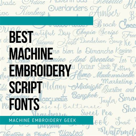 The Best Embroidery Fonts For Handkerchiefs Machine Embroidery Geek