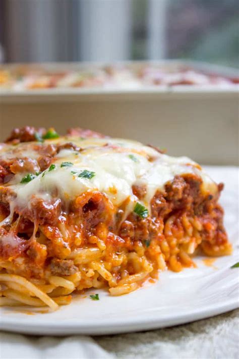 Creamy, cheesy and full of great italian flavor, this easy casserole dinner is a sure winner! Baked Million Dollar Spaghetti - Dinner, then Dessert