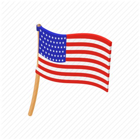 Cartoon American Flag American Cartoon Flag Independence July Pole Usa
