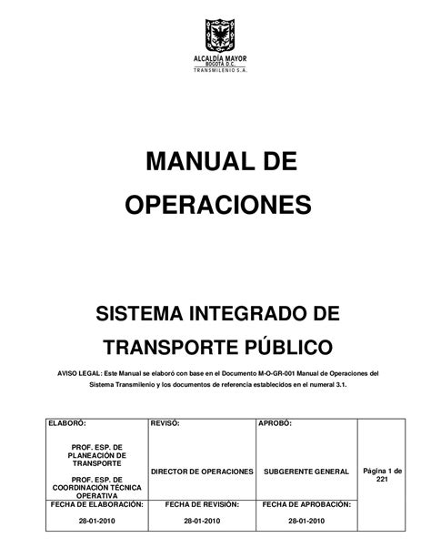 Calaméo Anexo 2 Manual De Operaciones Sitp