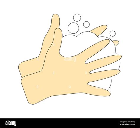 Washing Hands Vector Illustration Hand Wash Flat Style Colorful Icon