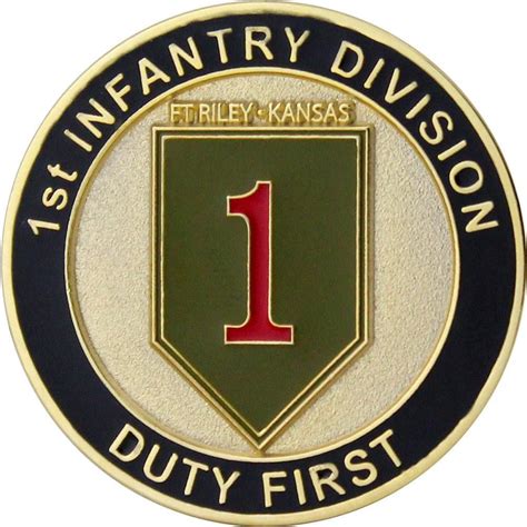 Us Army 1st Infantry Division Coin In 2023 Us Army Infantry