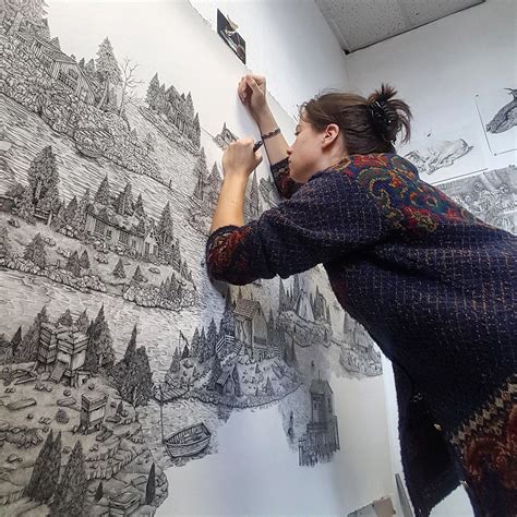 Monumentally Detailed Pen Drawings That Combine Real And Imagined