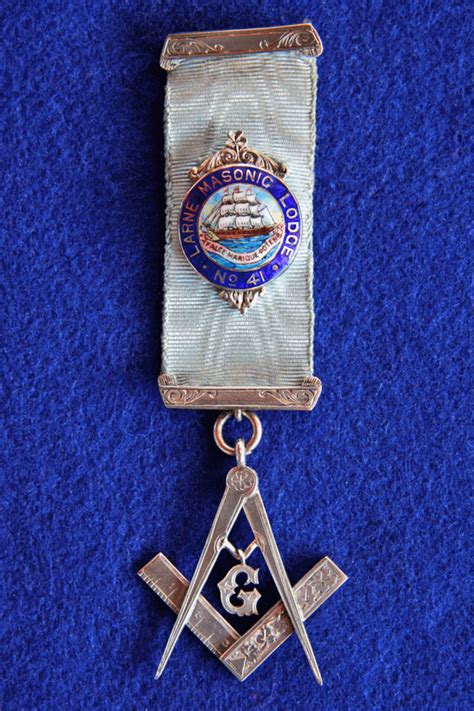 Larne Masonic Lodge No 41 Past Masters Jewel Irish Masonic History
