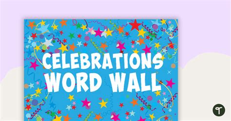 Celebrations Word Wall Vocabulary Teach Starter